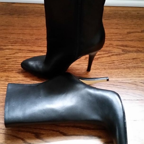 INC International Concepts Shoes - International Concepts Black Leather Ankle Booties